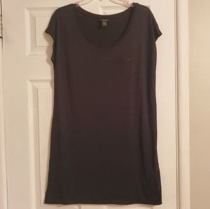 APT 9 Black T-Shirt Dress Cap Sleeve Swim Cover-up